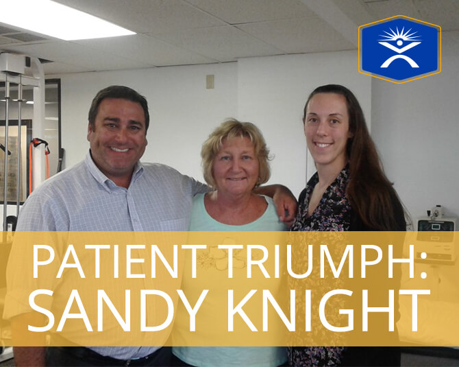 Sandy Knight overcomes post-surgery with help from PT Solutions