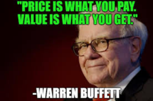 Price Vs Value quote from warren buffett