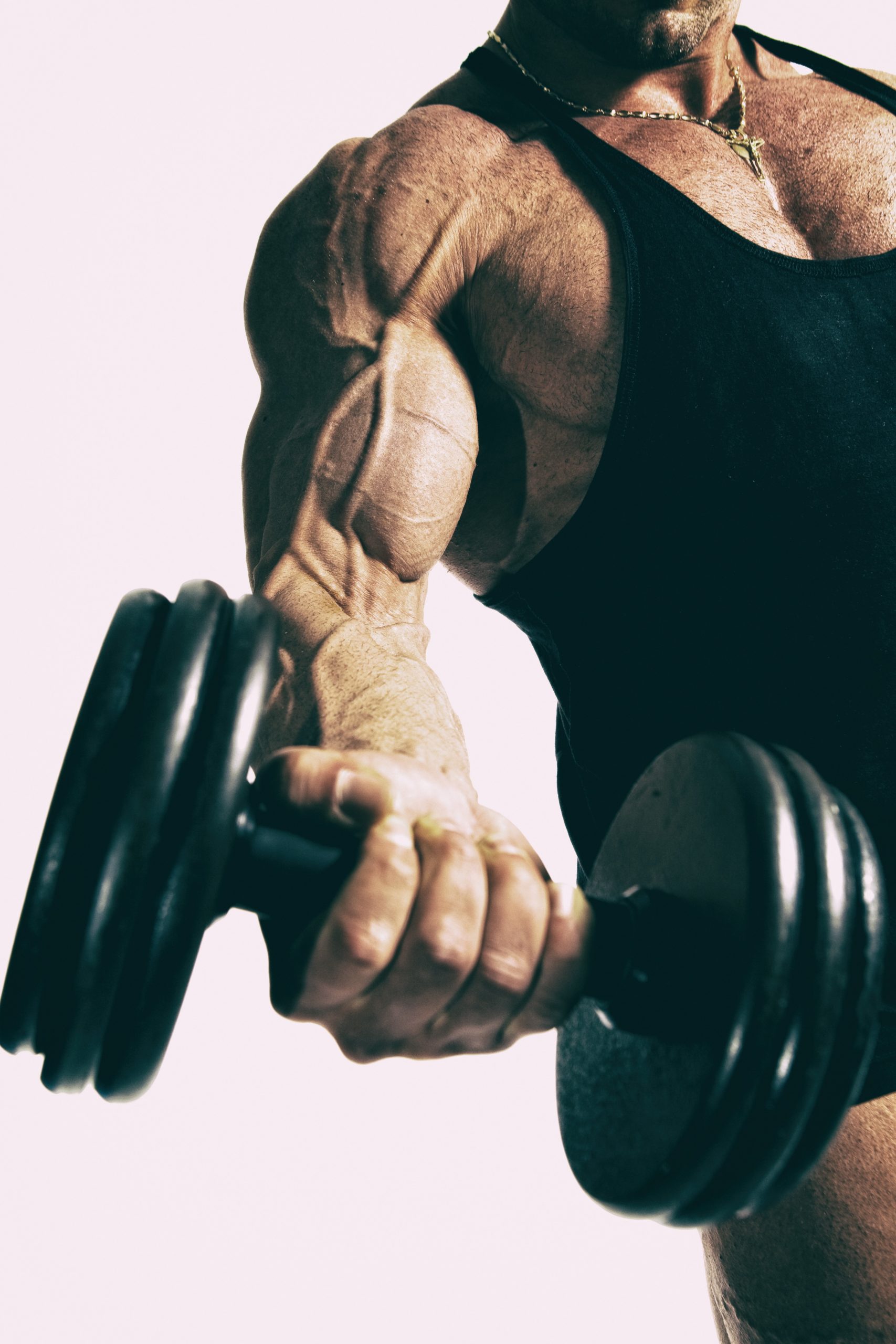 Man doing a biceps curl