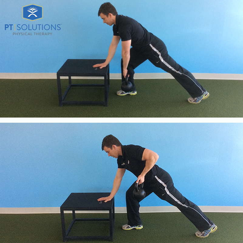 #FitnessFriday - Kettlebell Split Stance Row | Body Solutions by Ptsolutions.com